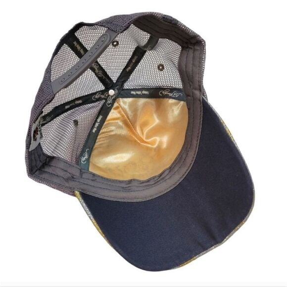 Vintage Ed Hardy Christian Audigier Tattoo Embroidered Rhinestone Snapback Hat - Picture 4 of 9